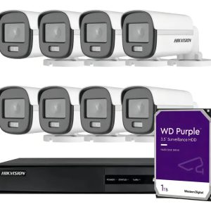 Kit Camaras Hikvision 8ch + 8 Cam 3k + Disco 1tb